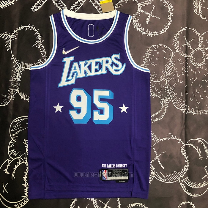 Camiseta Los Angeles Lakers Juan Toscano-Anderson #95 Ciudad 2021-22 Violeta